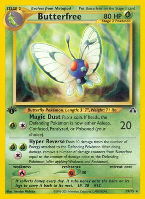 Butterfree card from Neo Discovery