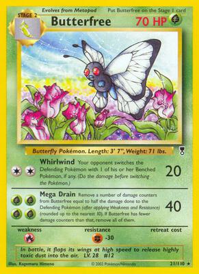 Butterfree card from Legendary Collection