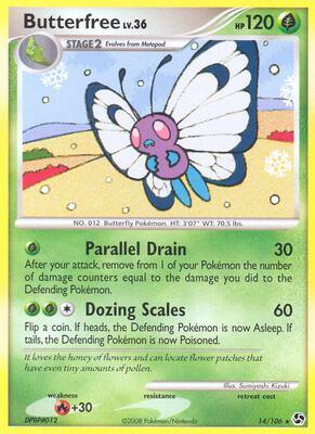 Butterfree card from Great Encounters