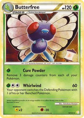 Butterfree card from HeartGold SoulSilver
