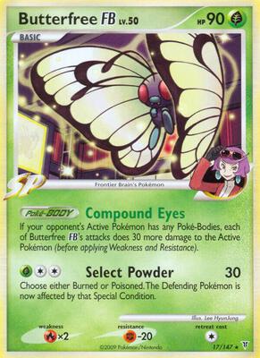 Butterfree FB card from Supreme Victors