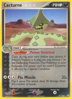 Cacturne card from EX Power Keepers