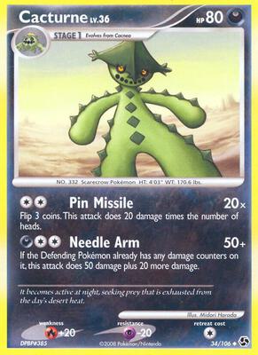 Cacturne card from Great Encounters