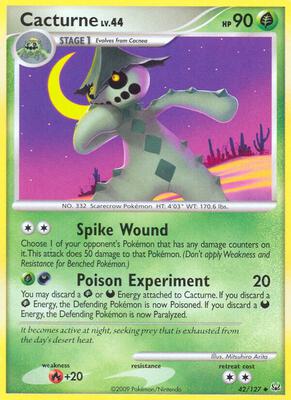 Cacturne card from Platinum
