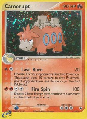 Camerupt card from EX Ruby and Sapphire