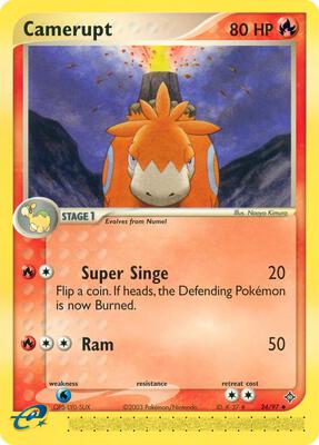 Camerupt card from EX Dragon