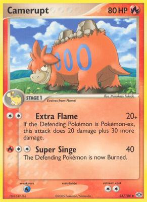 Camerupt card from EX Emerald