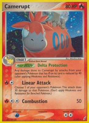 Camerupt card from EX Crystal Guardians