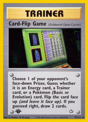 Card-Flip Game (Goldenrod Game Corner) card from Neo Genesis