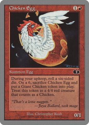 Chicken Egg card from Unglued