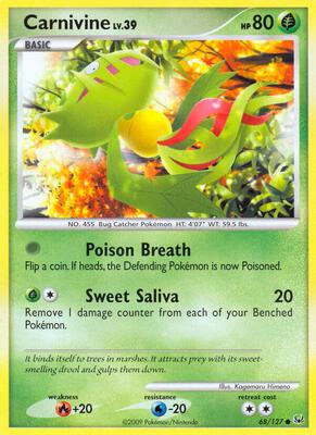 Carnivine (68) card from Platinum