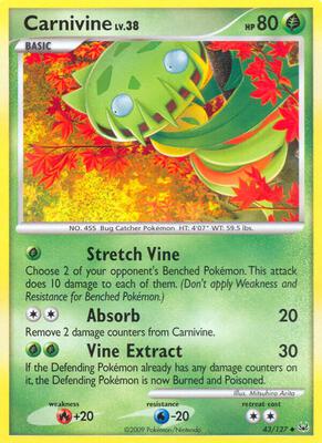 Carnivine (43) card from Platinum