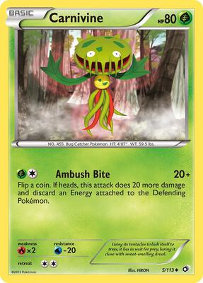 Carnivine card from Legendary Treasures