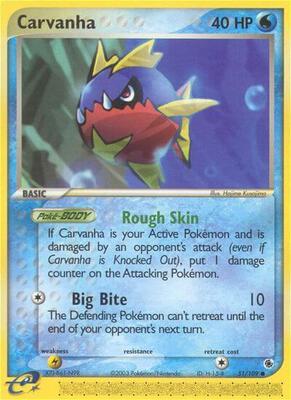 Carvanha card from EX Ruby and Sapphire