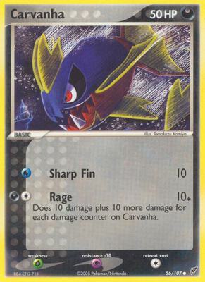 Carvanha card from EX Deoxys