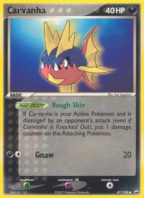 Carvanha card from EX Power Keepers