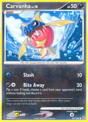Carvanha card from Secret Wonders