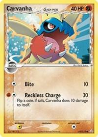 Carvanha (Delta Species) card from EX Holon Phantoms