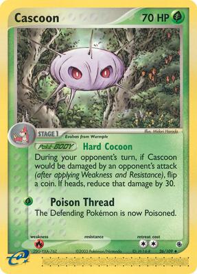 Cascoon card from EX Ruby and Sapphire