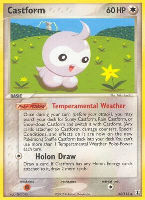 Castform card from EX Delta Species