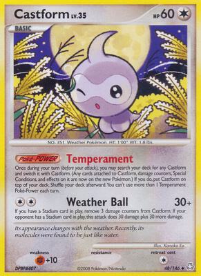Castform card from Legends Awakened
