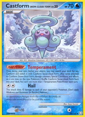 Castform Snow-Cloud Form card from Legends Awakened