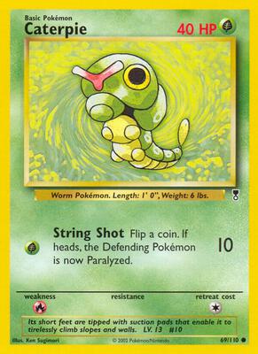 Caterpie card from Legendary Collection