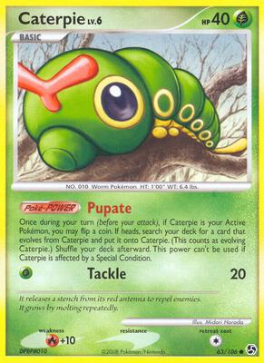 Caterpie card from Great Encounters