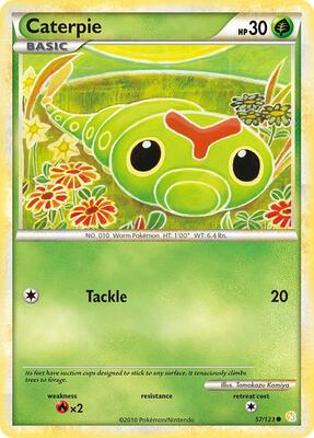 Caterpie card from HeartGold SoulSilver