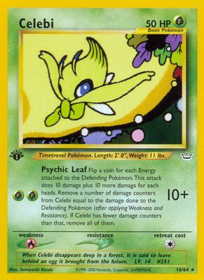 Celebi (16) card from Neo Revelation