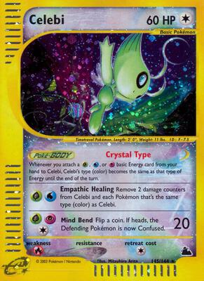 Celebi card from Skyridge
