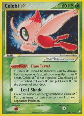Celebi Star card from EX Crystal Guardians