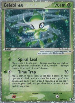 Celebi ex card from EX Unseen Forces