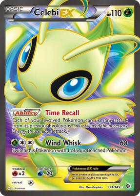 Celebi EX (141 Full Art) card from Boundaries Crossed