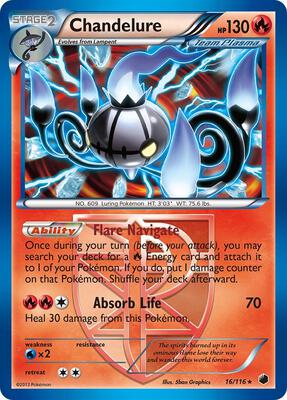 Chandelure (Team Plasma) card from Plasma Freeze