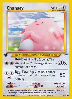 Chansey card from Neo Destiny