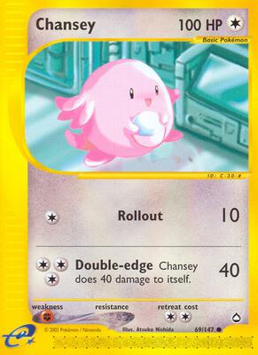 Chansey card from Aquapolis