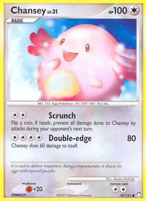 Chansey card from Mysterious Treasures