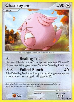 Chansey card from Platinum