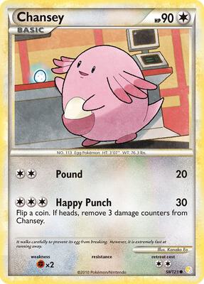 Chansey card from HeartGold SoulSilver