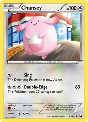 Chansey (80) card from Dark Explorers