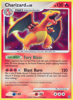 Charizard card from Secret Wonders