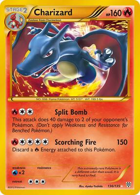 Charizard card from Plasma Storm
