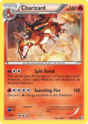 Charizard card from Legendary Treasures