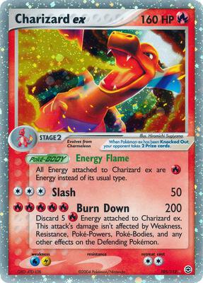 Charizard ex card from EX FireRed & LeafGreen