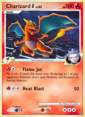 Charizard G card from Supreme Victors