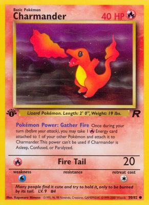 Charmander card from Team Rocket