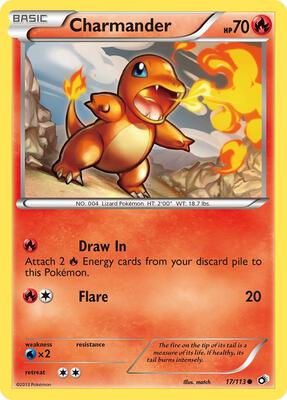 Charmander card from Legendary Treasures