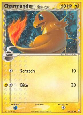 Charmander (Delta Species) card from EX Crystal Guardians