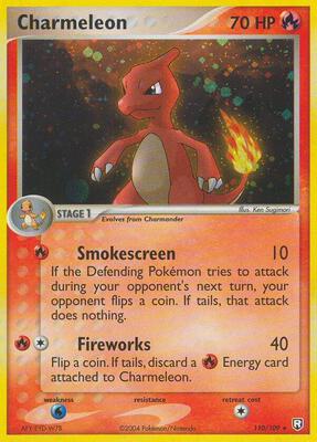 Charmeleon card from EX Team Rocket Returns
